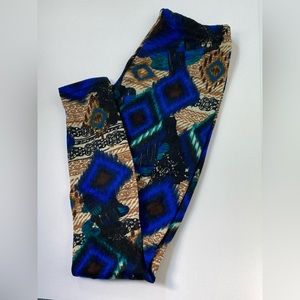 See You Monday Multi Color Tribal Print Leggings
